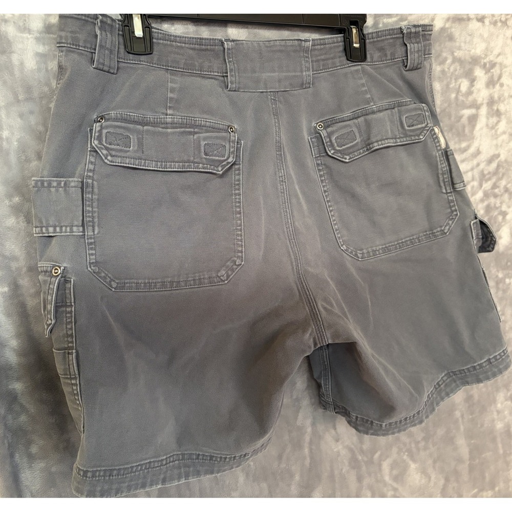 Duluth Trading Company Mens Size 38 Gray Flex Fire Hose Cargo Shorts Relaxed Fit - Picture 2 of 13